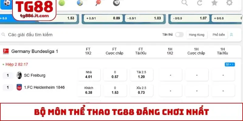 Bộ môn thể thao TG88 đáng chơi nhất