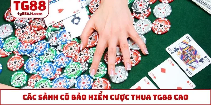 Các sảnh có bảo hiểm cược thua TG88 cao