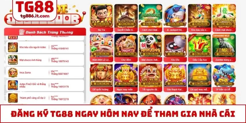 Đăng ký TG88 ngay hôm nay để tham gia nhà cái