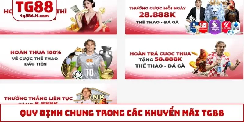 Quy định chung trong các khuyến mãi TG88 mới nhất