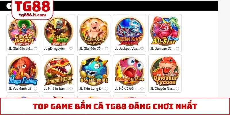 Top game bắn cá TG88 đáng chơi nhất